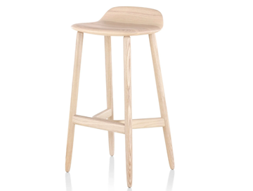 CROSSHATCH - High wooden barstool by Herman Miller - view 3